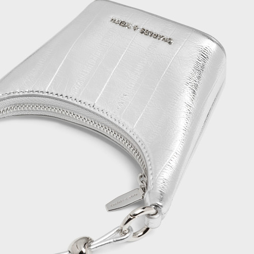 CHARLES&KEITH春夏女包CK6-40681202-1鰻魚紋鏈條手提斜背迷你包