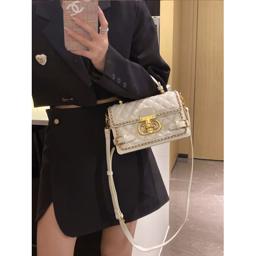 今年流行2025新款小香風女包時尚百搭菱格鏈條包單肩斜背小方包潮