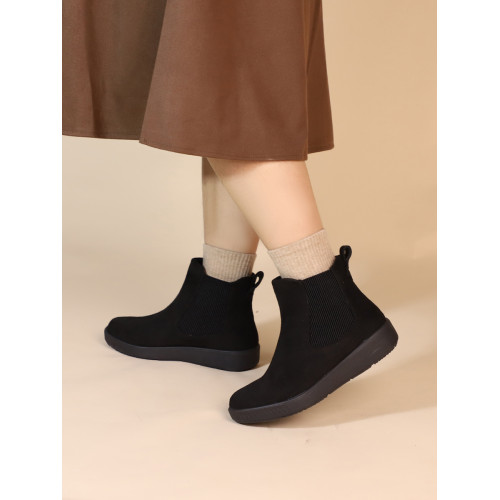 日本休閒短靴女士款平底防滑輕便切爾西靴子女舒適媽媽鞋秋冬1091 日本休閒短靴女士款平底防滑輕便切爾西靴子女舒適媽媽鞋秋冬1091