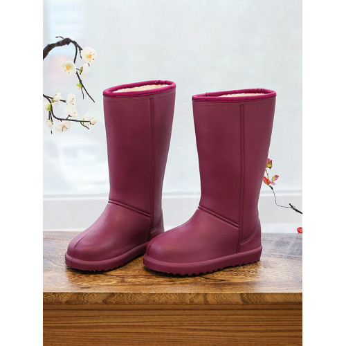 雨鞋女加絨防滑水鞋加厚保暖防水棉雨靴男冬季水靴一體絨厚底膠鞋