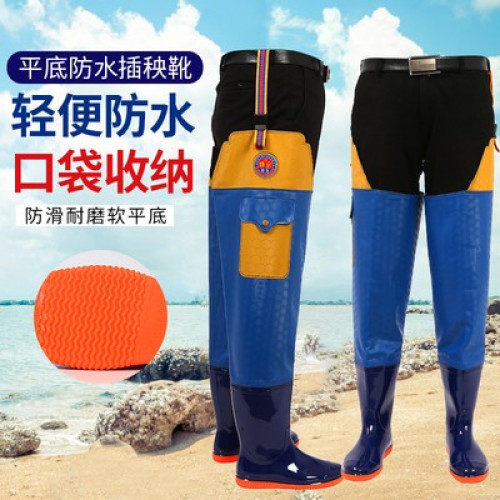 插秧鞋高筒農用防水平底男女通用牛筋底插秧靴水田輕便雨鞋稻田靴 插秧鞋高筒農用防水平底男女通用牛筋底插秧靴水田輕便雨鞋稻田靴