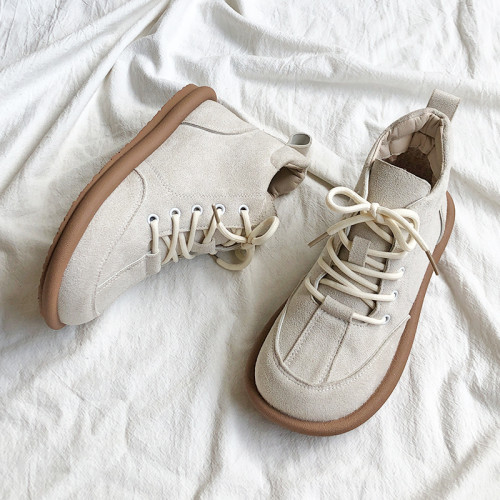 森系復古英倫風馬丁靴女款2025新款秋冬季巨好看小短靴保暖二棉鞋