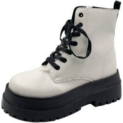 2025厚底馬丁靴女系帶小個子增高短筒靴子秋冬英倫顯腳小短靴鞋子