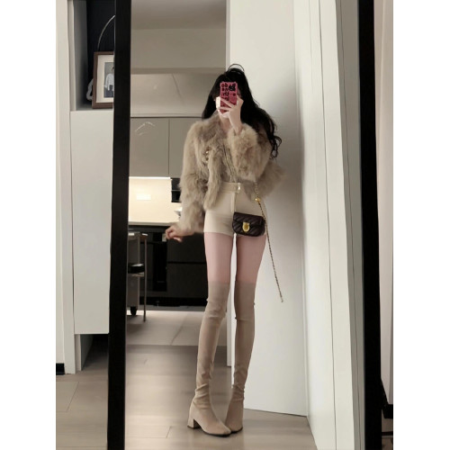 過膝長靴女款2026新款冬季方頭粗高跟爆款鞋子瘦瘦靴高筒彈力靴子