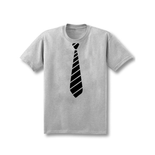 新款春夏個性西裝小領結 領帶印花純棉大碼寬鬆短袖T恤