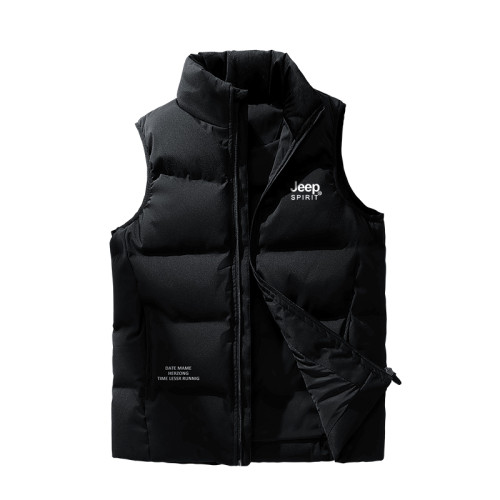 JEEP白鴨絨羽絨馬甲男女款情侶裝保暖坎肩背心外穿大碼外套馬夾潮