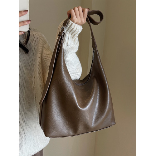 泥色柔軟大容量托特包斜後後背包2025新款潮時尚百搭美拉德單肩包大包