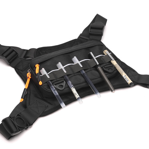 2025新款戶外多功能戰術胸包男運動跑步健身可攜式騎行包迷彩馬甲包