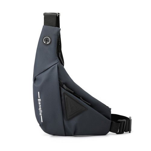 時尚胸包潮款休閒胸前小挎包男士單肩包百搭款運動胸包潮流斜後後背包