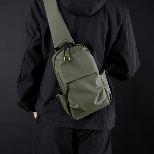 男士胸包韓版休閒男包旅行胸前後後背包多功能潮流單肩包大容量斜後後背包