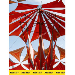 三角形天幕遮陽異形印花遮陽布牛津布戶外雨棚泳池庭院景區遮陽布