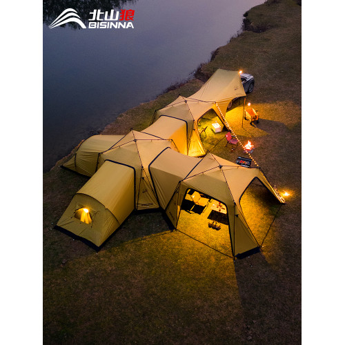 北山狼黑膠速開免搭建穹頂天幕帳篷戶外露營裝備超大空間防曬遮陽