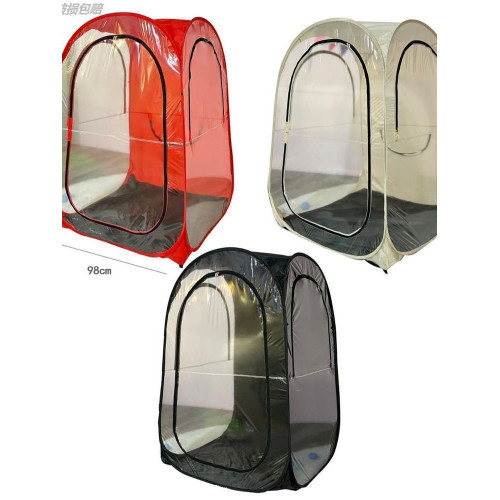 單人隔離釣魚棚曬背理髮擺攤保暖嬰兒老人曬太陽透明帳篷防風防雨