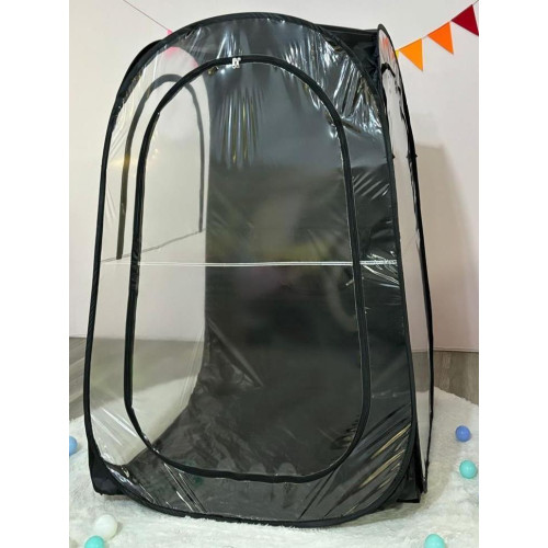 單人隔離釣魚棚曬背理髮擺攤保暖嬰兒老人曬太陽透明帳篷防風防雨