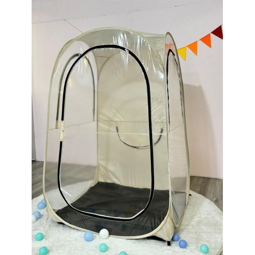 單人隔離釣魚棚曬背理髮擺攤保暖嬰兒老人曬太陽透明帳篷防風防雨