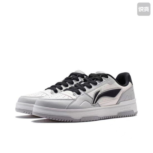 李甯情侶休閒鞋潮流百搭小白鞋減震廻彈經典休閒版鞋AGCU095