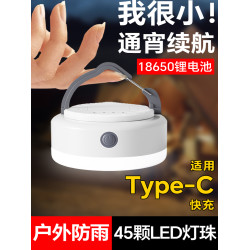 溫唯可攜式露營充電帳篷燈戶外照明燈泡超長續航掛燈應急超亮野營燈