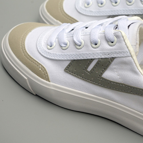 廻力學生鞋升級版初中生校鞋銀邊學生鞋加厚乳膠鞋墊帆布白鞋