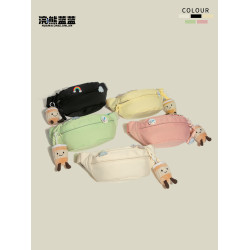 浣熊藍藍運動休閒男女胸包2026新款日系腰包ins小挎包騎行單肩包