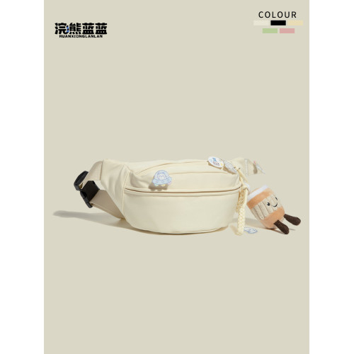 浣熊藍藍運動休閒男女胸包2026新款日系腰包ins小挎包騎行單肩包