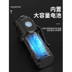 三眼怪獸強光超亮手電筒遠射戶外充電變焦式迷你露營小型可攜式防水