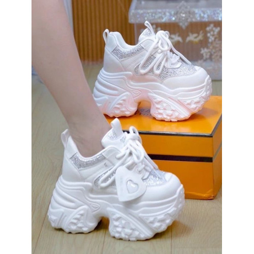 2025年新款春秋季透氣百搭爆款厚底內增高老爹鞋女松糕運動休閒鞋