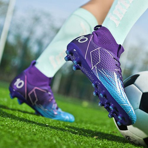 梅西C羅高幫獵鷹足球鞋男女ag長釘tf碎釘小學生男兒童人造草訓練