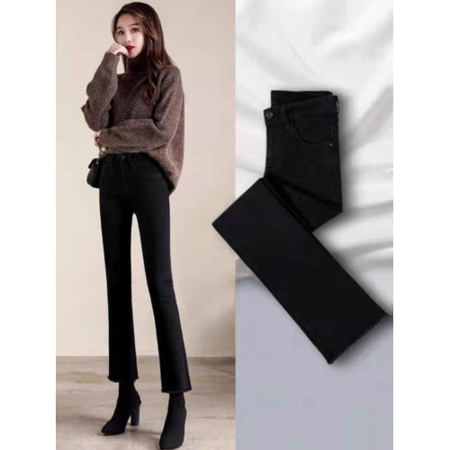 高腰微喇牛仔褲女2026年春秋新款爆款秋冬加絨小個子女士喇叭褲子 高腰微喇牛仔褲女2026年春秋新款爆款秋冬加絨小個子女士喇叭褲子