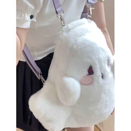 新款幽靈小鬼雙肩包女個性公仔毛絨玩偶包日系可愛少女卡通後後背包