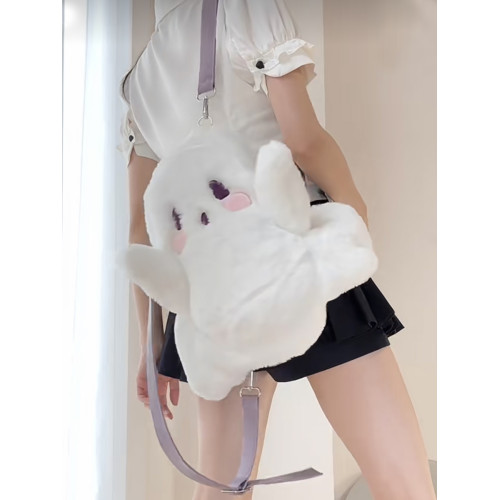 新款幽靈小鬼雙肩包女個性公仔毛絨玩偶包日系可愛少女卡通後後背包