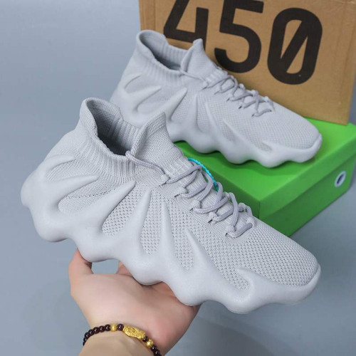 男鞋新款休閒運動鞋子飛織火山底透氣網鞋男士跑步鞋八爪魚襪子鞋