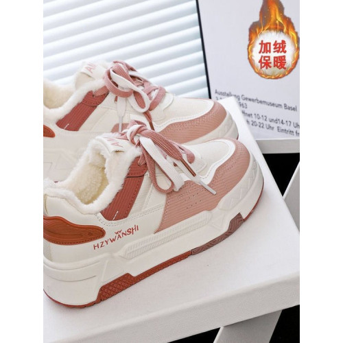 鞋子新款2025爆款女學生加絨小白鞋冬季保暖防滑板鞋休閒運動棉鞋