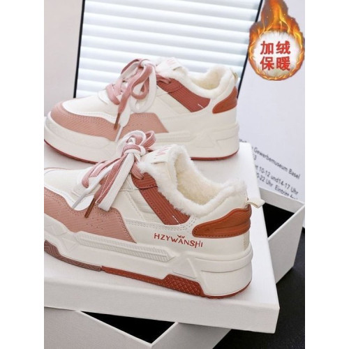 鞋子新款2025爆款女學生加絨小白鞋冬季保暖防滑板鞋休閒運動棉鞋