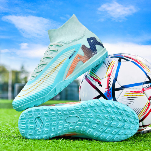 姆巴珮C羅刺客17兒童足球鞋男童學生長釘AG碎釘TF成人訓練鞋男女