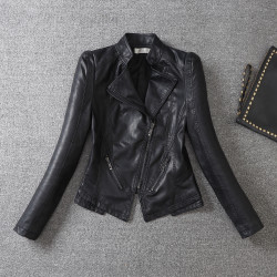 小皮衣女外套春秋季短款機車2024年新款秋冬加厚顯瘦收身pu皮夾克