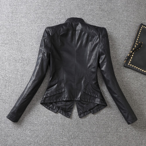 小皮衣女外套春秋季短款機車2024年新款秋冬加厚顯瘦收身pu皮夾克