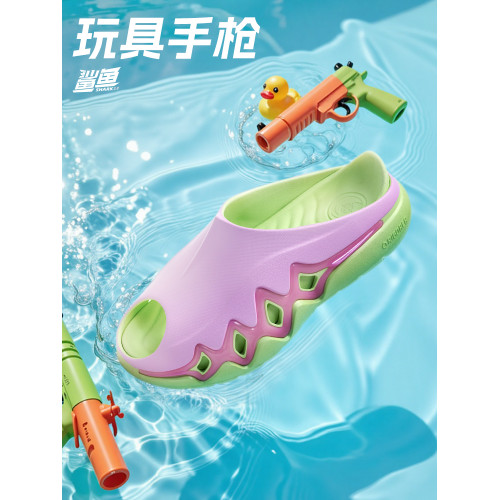 準者鯊魚3籃球拖鞋沙灘鞋拖鞋夏新款透氣男女溯谿鞋軟底可外穿鞋