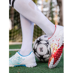 C羅梅西獵鷹足球鞋男女長釘tf碎釘兒童小學生鴛鴦男童訓練鞋高幫