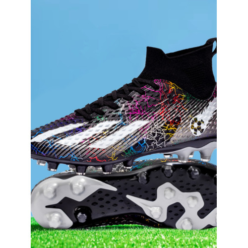 C羅梅西獵鷹足球鞋男女長釘tf碎釘兒童小學生鴛鴦男童訓練鞋高幫