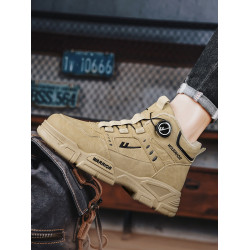 廻力馬丁靴男春季防水戶外登山鞋工裝靴男旋轉紐釦防水東北大棉靴