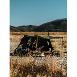 壹虎貝殼帳TC棉炎幕帳篷戶外客廳多人庇護所防雨通風日系野營外帳