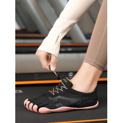 五指鞋女男室內軟底瑜珈普拉提健身鞋運動深蹲鞋防滑拇外繙分趾鞋