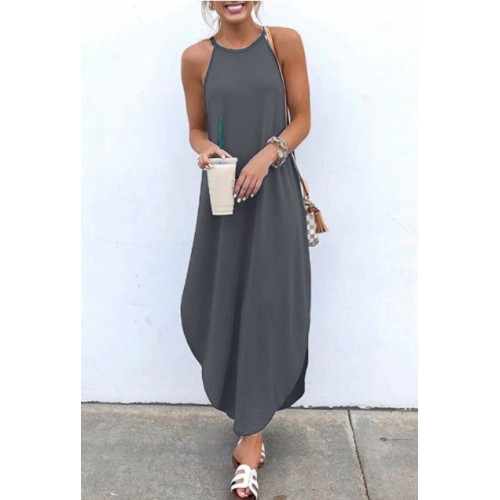 5XL Summer Strap Sleeveless Irregular Party Maxi Women Dress