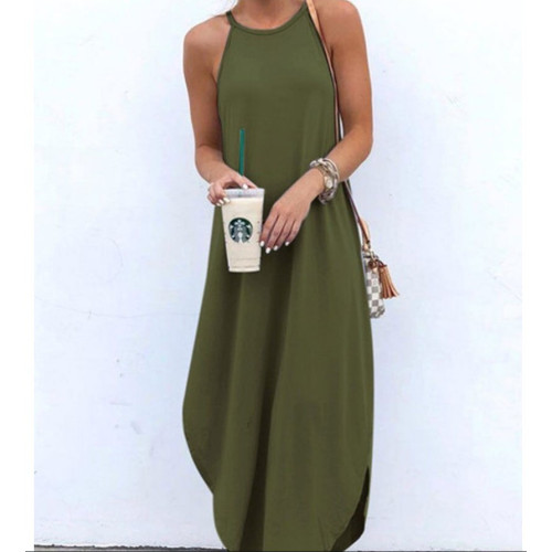 5XL Summer Strap Sleeveless Irregular Party Maxi Women Dress