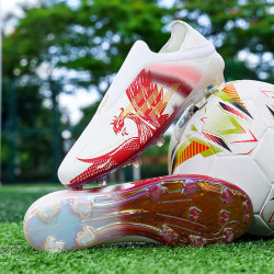 亞馬爾F50孔雀綠電鍍足球鞋男無鞋帶FG長釘短釘TF碎釘中學生訓練