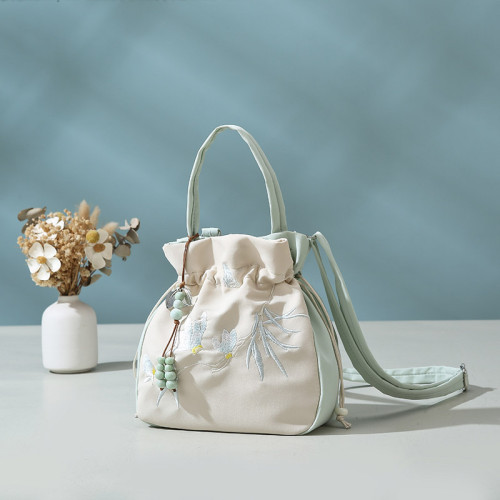 漢元素包包漢服國風刺綉斜後後背包文藝流蘇古風休閒百搭旗袍包大容量