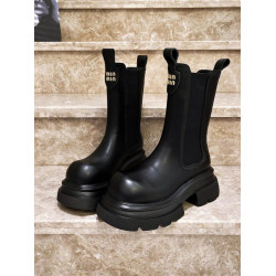 歐貨真皮中筒靴菸筒靴女加絨馬丁靴2025新款厚底增高切爾西瘦瘦靴