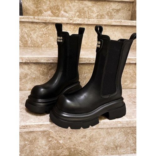 歐貨真皮中筒靴菸筒靴女加絨馬丁靴2025新款厚底增高切爾西瘦瘦靴