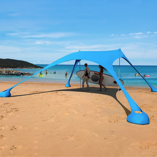 海邊沙灘天幕萊卡露營帳篷戶外遮陽防曬傷冬釣防風涼棚野營可折曡