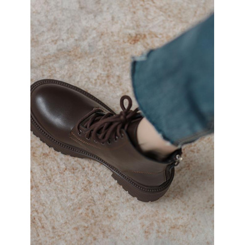 品牌真皮系帶馬丁靴女2025秋冬新款英倫風棕色短靴厚底防滑靴子女